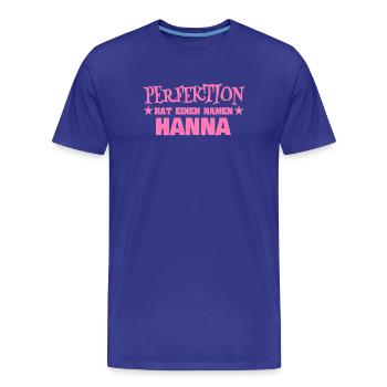 Hanna als Frauenname - Männer Premium Bio T-Shirt - Königsblau - Vorne - Damien (186cm)