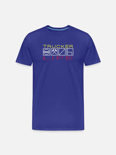 Trucker Life,Professional Driver,Driver, - Men's Premium Organic T-Shirt - royal blue