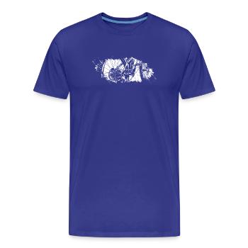 Zahnräder in Bewegung - Männer Premium Bio T-Shirt - Königsblau - Vorne - Damien (186cm)