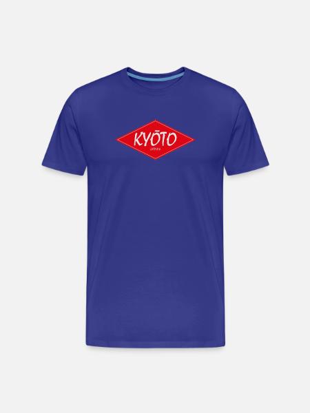 Kyoto Japan Red Diamond Retro - Men's Premium Organic T-Shirt - royal blue