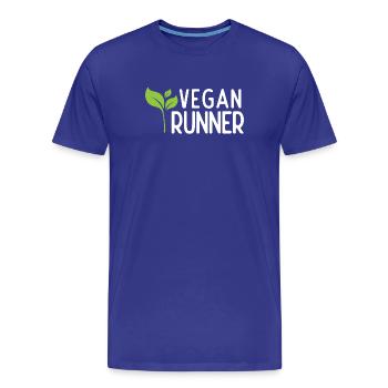 Veganer Läufer - Männer Premium Bio T-Shirt - Königsblau - Vorne - Damien (186cm)