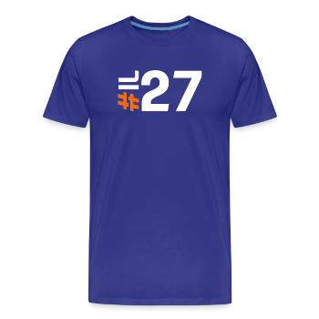IL27-KARTON - Männer Premium Bio T-Shirt - Königsblau - Vorne - Damien (186cm)