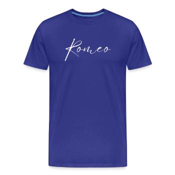 T-shirt Nom Roméo cadeau pour hommes - T-shirt bio Premium Homme - bleu roi - Devant - Damien (186cm)