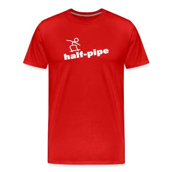 HALF-PIPE - Men's Premium Organic T-Shirt - red - Front - Damien (186cm)