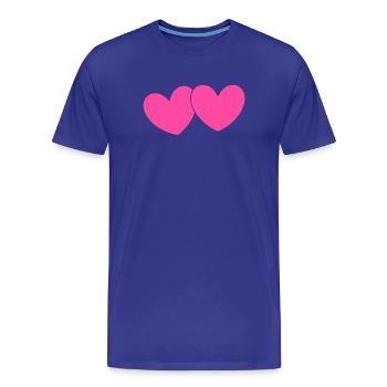 Cœur Rose Cœur Cadeau Rose Pink Saint-Valentin - T-shirt bio Premium Homme - bleu roi - Devant - Damien (186cm)