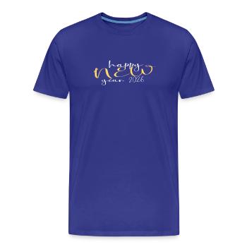 Happy New Year 2026 - T-shirt bio Premium Homme - bleu roi - Devant - Damien (186cm)