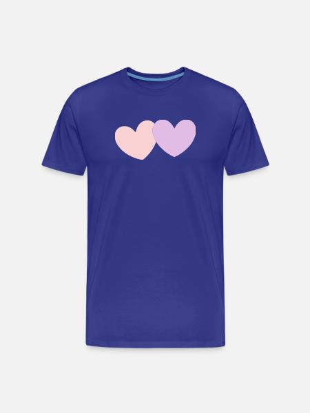 Heart pastel gift Valentine's Day - Men's Premium Organic T-Shirt - royal blue