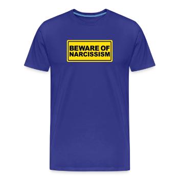 Méfiez-vous du narcissisme - Narzissmus - T-shirt bio Premium Homme - bleu roi - Devant - Damien (186cm)