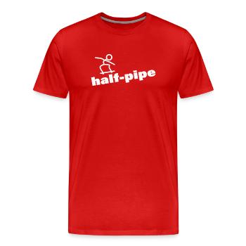 half pipe - Men's Premium Organic T-Shirt - red - Front - Damien (186cm)
