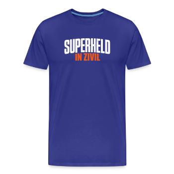 Superheld In Zivil Superhero Superhelden Kostüm - Männer Premium Bio T-Shirt - Königsblau - Vorne - Damien (186cm)