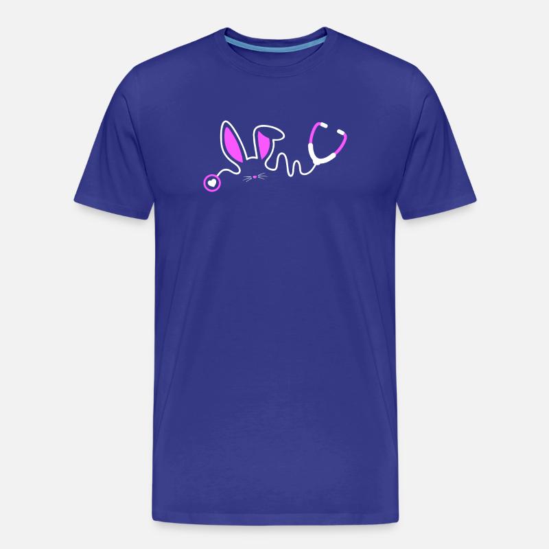 Stethoscope Bunny Whimsy - Men's Premium Organic T-Shirt - royal blue