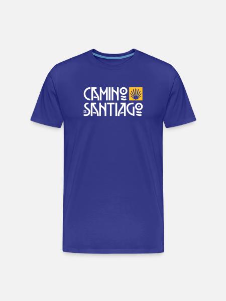 Camino de Santiago | Cammino di Santiago | Refuso Art Deco - Maglietta ecologica premium da uomo - blue royal