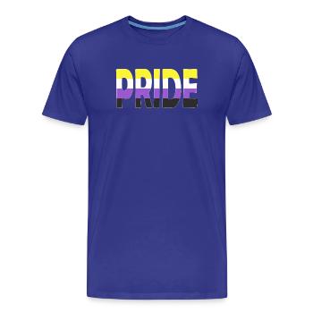 Pride lettering Non-Binary Non-Binary LGBTQ - Men's Premium Organic T-Shirt - royal blue - Front - Damien (186cm)