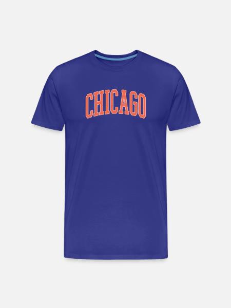 Chicago Arched Block Lettering - Men's Premium Organic T-Shirt - royal blue