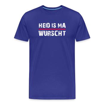 Heid is ma wurscht - Männer Premium Bio T-Shirt - Königsblau - Vorne - Damien (186cm)