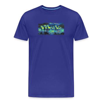 Wilde Pferde - Männer Premium Bio T-Shirt - Königsblau - Vorne - Damien (186cm)