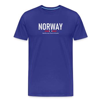 Norvège - Norvège - Norvège - Drapeau - Scandinavie - T-shirt bio Premium Homme - bleu roi - Devant - Damien (186cm)