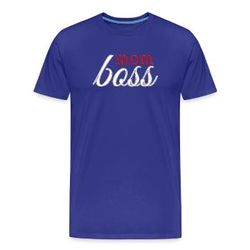 Design d’amour sincère en rouge et blanc - T-shirt bio Premium Homme - bleu roi - Devant - Damien (186cm)
