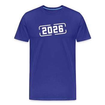 2026 Stempel - Männer Premium Bio T-Shirt - Königsblau - Vorne - Damien (186cm)