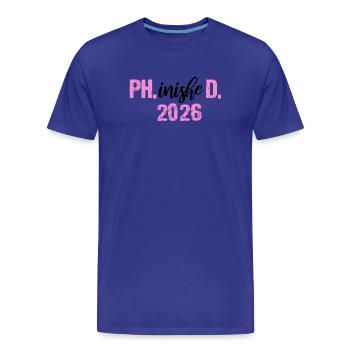 Doctorat 2026 Doctorat philistin Thèse PhD - T-shirt bio Premium Homme - bleu roi - Devant - Damien (186cm)