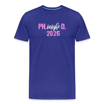 Doctorat 2026 Doctorat philistin Thèse PhD - T-shirt bio Premium Homme - bleu roi - Devant - Damien (186cm)