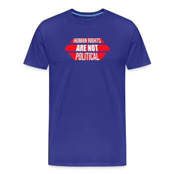 Human Rights Are Not Political Menschenrechte Logo - Men's Premium Organic T-Shirt - royal blue - Front - Damien (186cm)