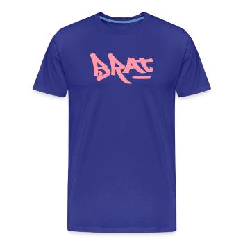 Pink Brat-Logo Text als graffiti - Männer Premium Bio T-Shirt - Königsblau - Vorne - Damien (186cm)