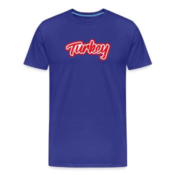 Aufkleber Flagge der Türkei Türkei Tuerkei Turquie - Männer Premium Bio T-Shirt - Königsblau - Vorne - Damien (186cm)