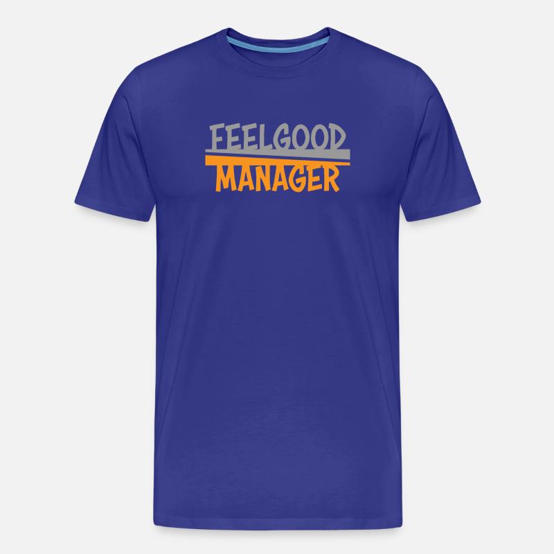 Feelgood Manager grau orange - Männer Premium Bio T-Shirt - Königsblau