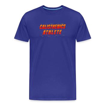 Calisthenics Athlet – Kraftkunst - Männer Premium Bio T-Shirt - Königsblau - Vorne - Damien (186cm)