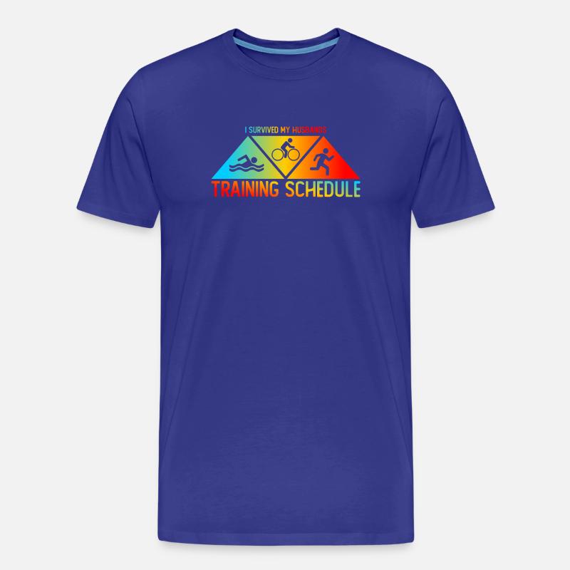 Triathlon-Anzug - Triathlet im Training - Männer Premium Bio T-Shirt - Königsblau