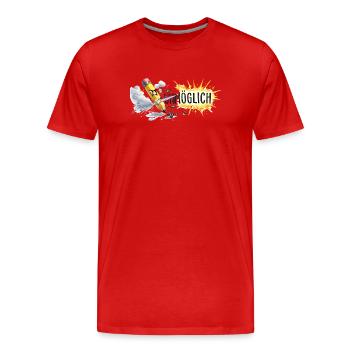 Possible pencil action - Men's Premium Organic T-Shirt - red - Front - Damien (186cm)