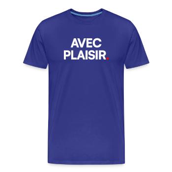 Avec plaisir - T-shirt bio Premium Homme - bleu roi - Devant - Damien (186cm)