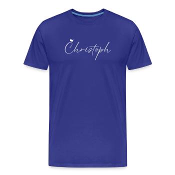Christoph Name T-Shirt Geschenk Für Männer - Männer Premium Bio T-Shirt - Königsblau - Vorne - Damien (186cm)