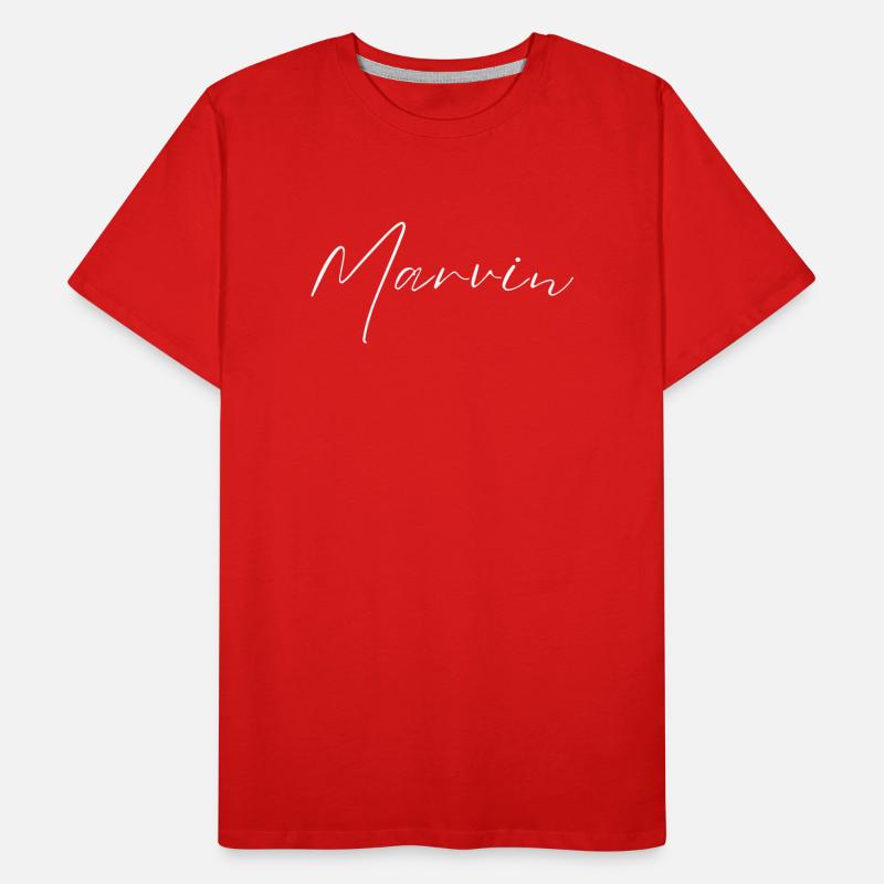 Marvin Nom avec M Nom de garçon Garçon Naissance Bébé Garçon T-shirt bio Premium Homme
