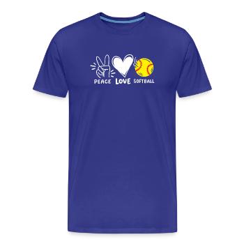 Softball-Spieler Softball - Männer Premium Bio T-Shirt - Königsblau - Vorne - Damien (186cm)