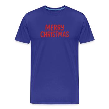 Merry Xmas Christmas - Men's Premium Organic T-Shirt - royal blue - Front - Damien (186cm)
