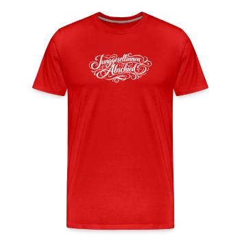 Junggesellinnenabschied Bachelorette Party - Männer Premium Bio T-Shirt - Rot - Vorne - Damien (186cm)