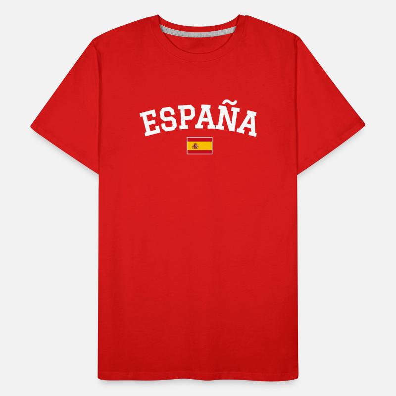 Drapeau espagnol Dessin blanc T-shirt bio Premium Homme