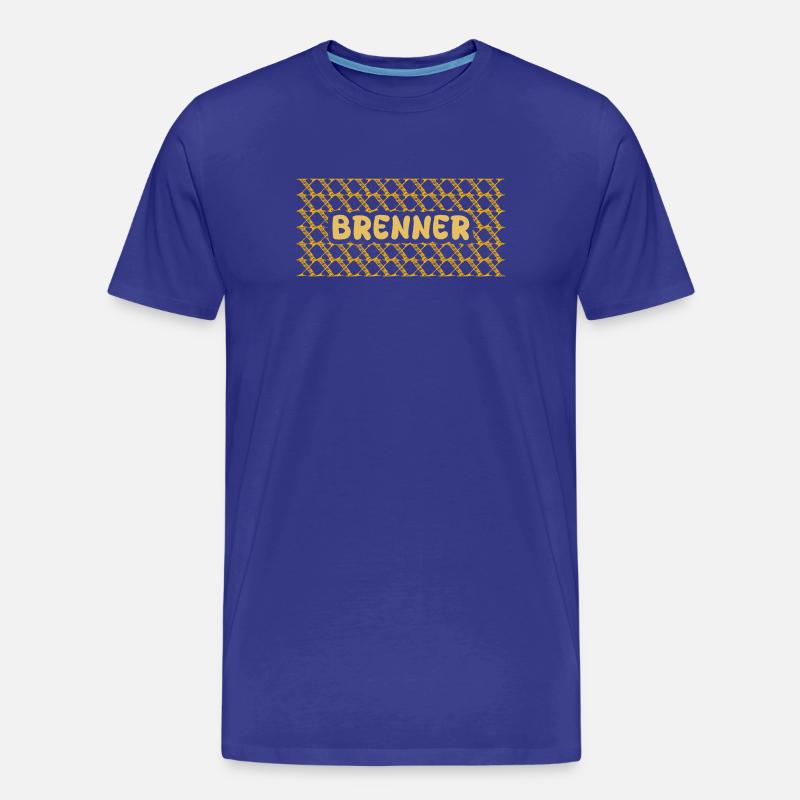 Brenner Gelb Netz Muster - Männer Premium Bio T-Shirt - Königsblau
