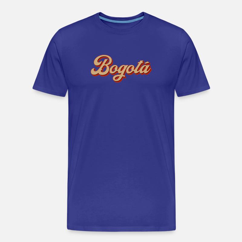 Bogotá Retro Script Schriftzug - Männer Premium Bio T-Shirt - Königsblau