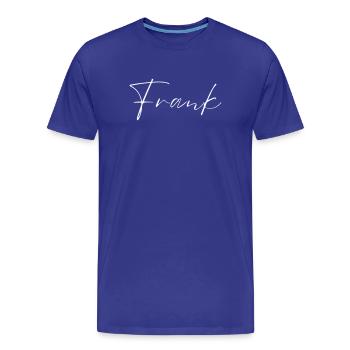Frank Name T-Shirt Geschenk Für Männer - Männer Premium Bio T-Shirt - Königsblau - Vorne - Damien (186cm)