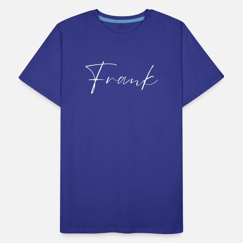 Frank Name with F Nom de garçon Garçon Naissance Bébé Garçon T-shirt bio Premium Homme