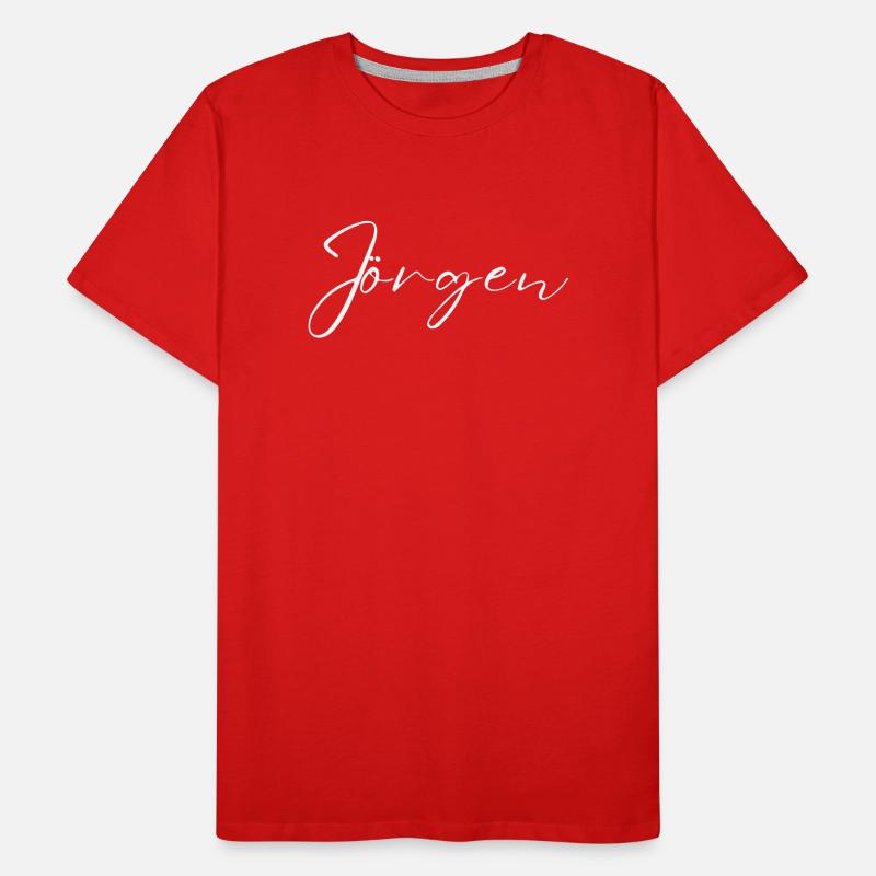 Jörgen Nom avec J Nom de garçon Garçon Naissance Bébé Garçon T-shirt bio Premium Homme