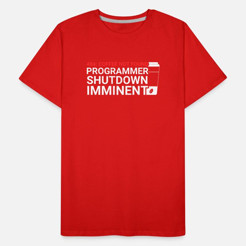 Programmers generate code from coffee Men's Premium Organic T-Shirt