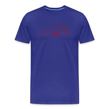 Auto outline red - Men's Premium Organic T-Shirt - royal blue - Front - Damien (186cm)
