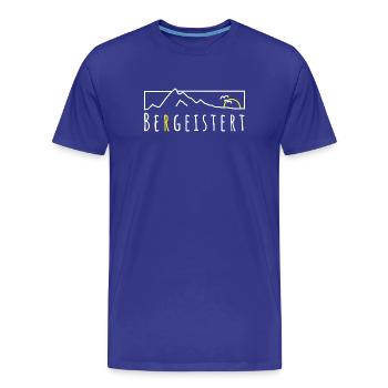 Bergeistert Berge Begeisterung Sonne Wandern Trail - Männer Premium Bio T-Shirt - Königsblau - Vorne - Damien (186cm)