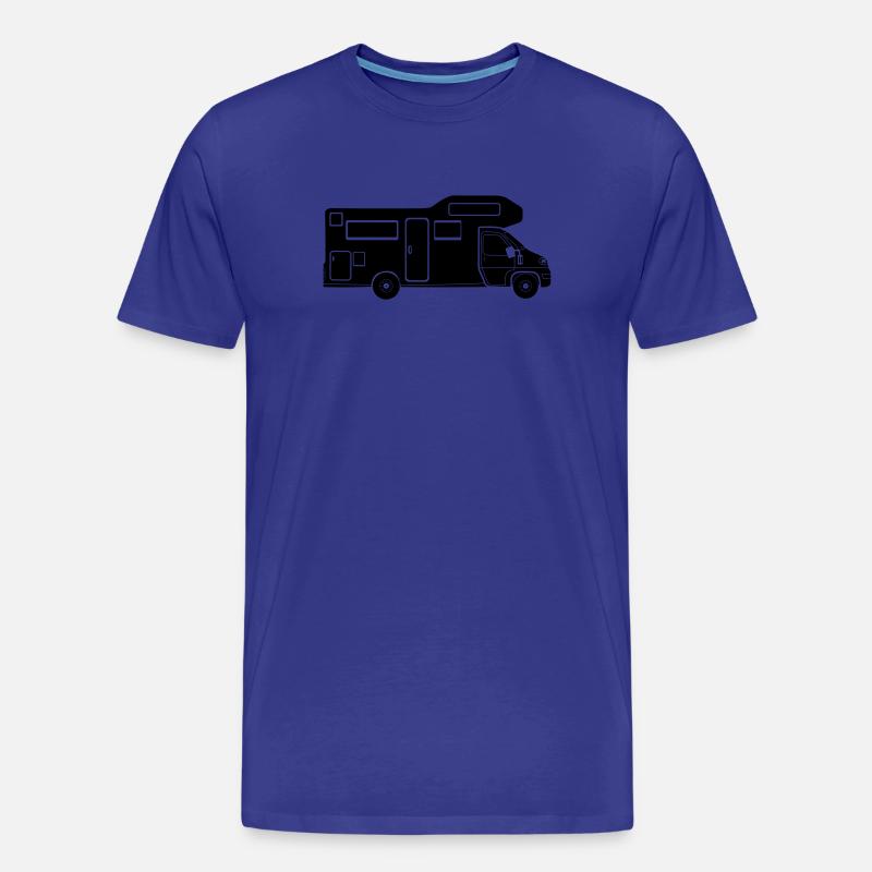 Wohnmobil-Silhouette – schlichtes Camping-Design - Männer Premium Bio T-Shirt - Königsblau