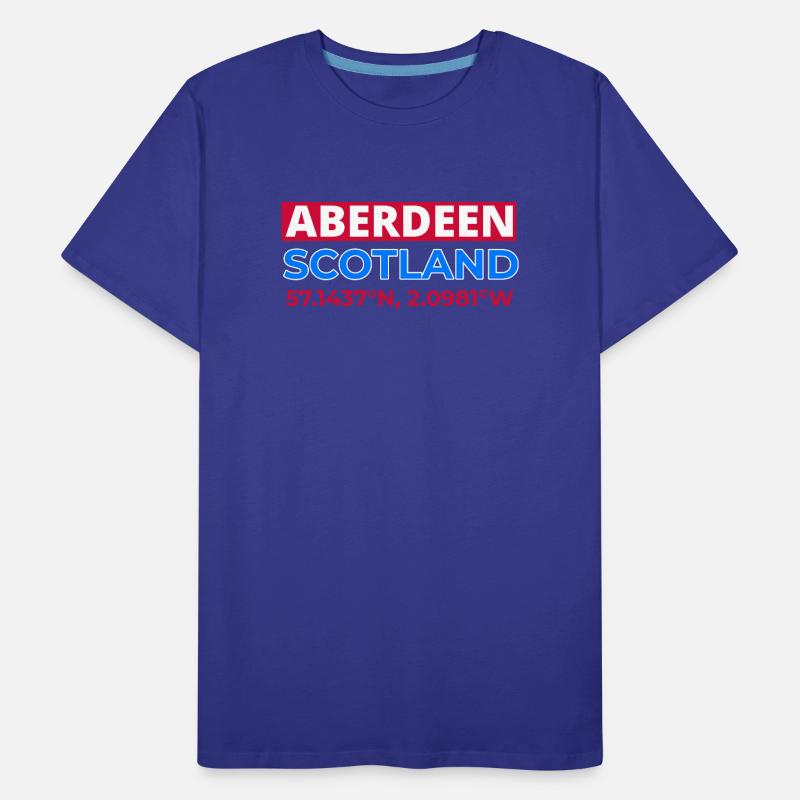 Aberdeen Scotland Coordinates Men's Premium Organic T-Shirt