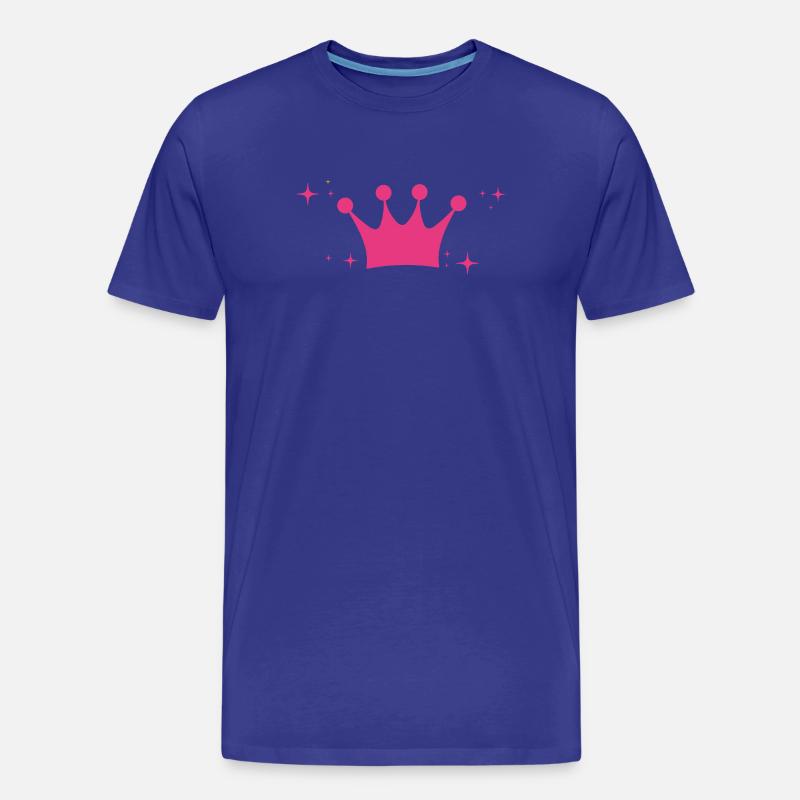 Krone - Geschenkidee - Sterne - Männer Premium Bio T-Shirt - Königsblau